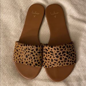Leopard Slide Sandals